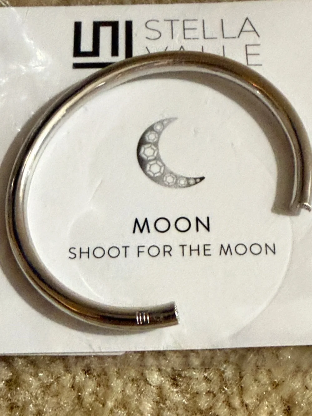 Stella Valle Silver Moon Cuff Bracelet